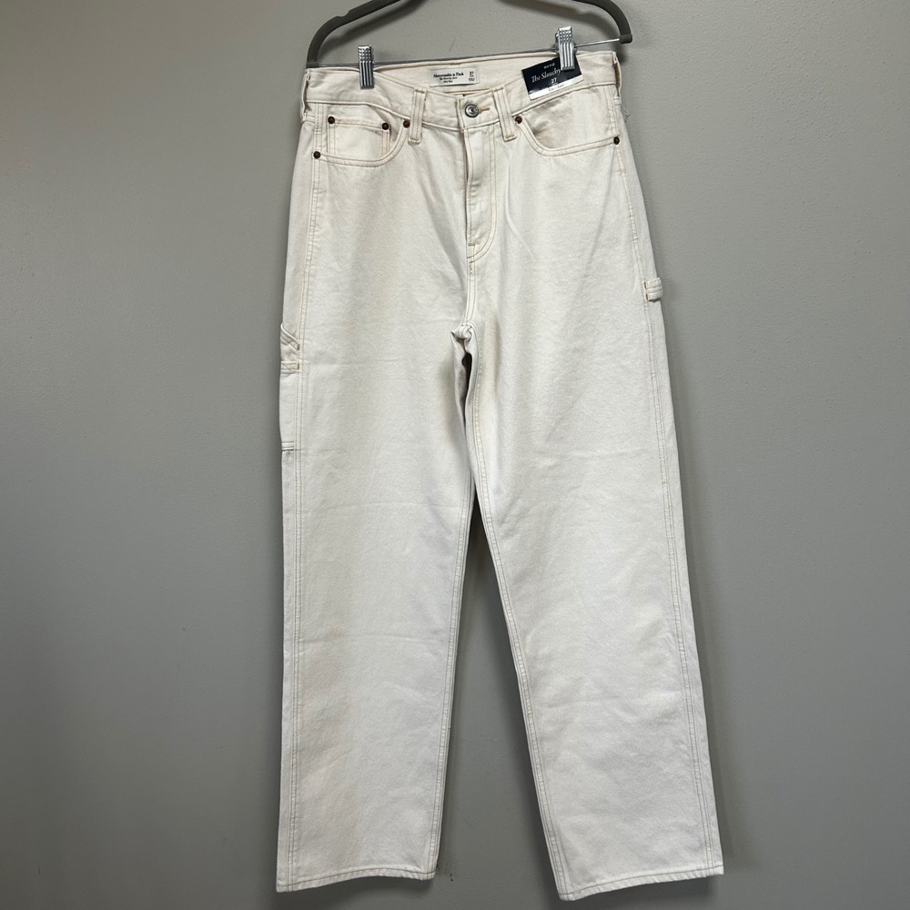 Abercrombie & Fitch curvy love mid rise slouchy carpenter jeans size 27